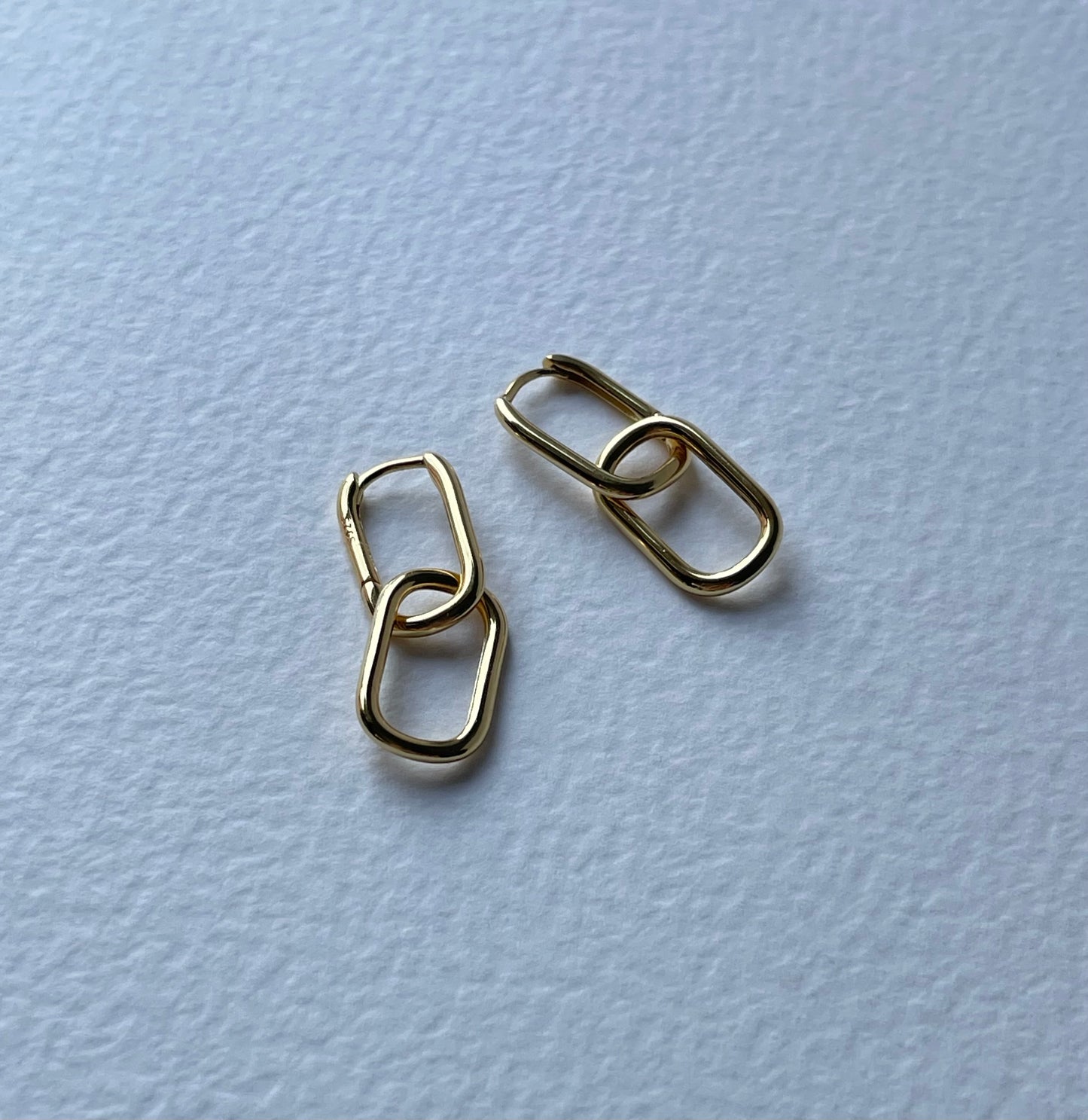 Chain loop earring gold