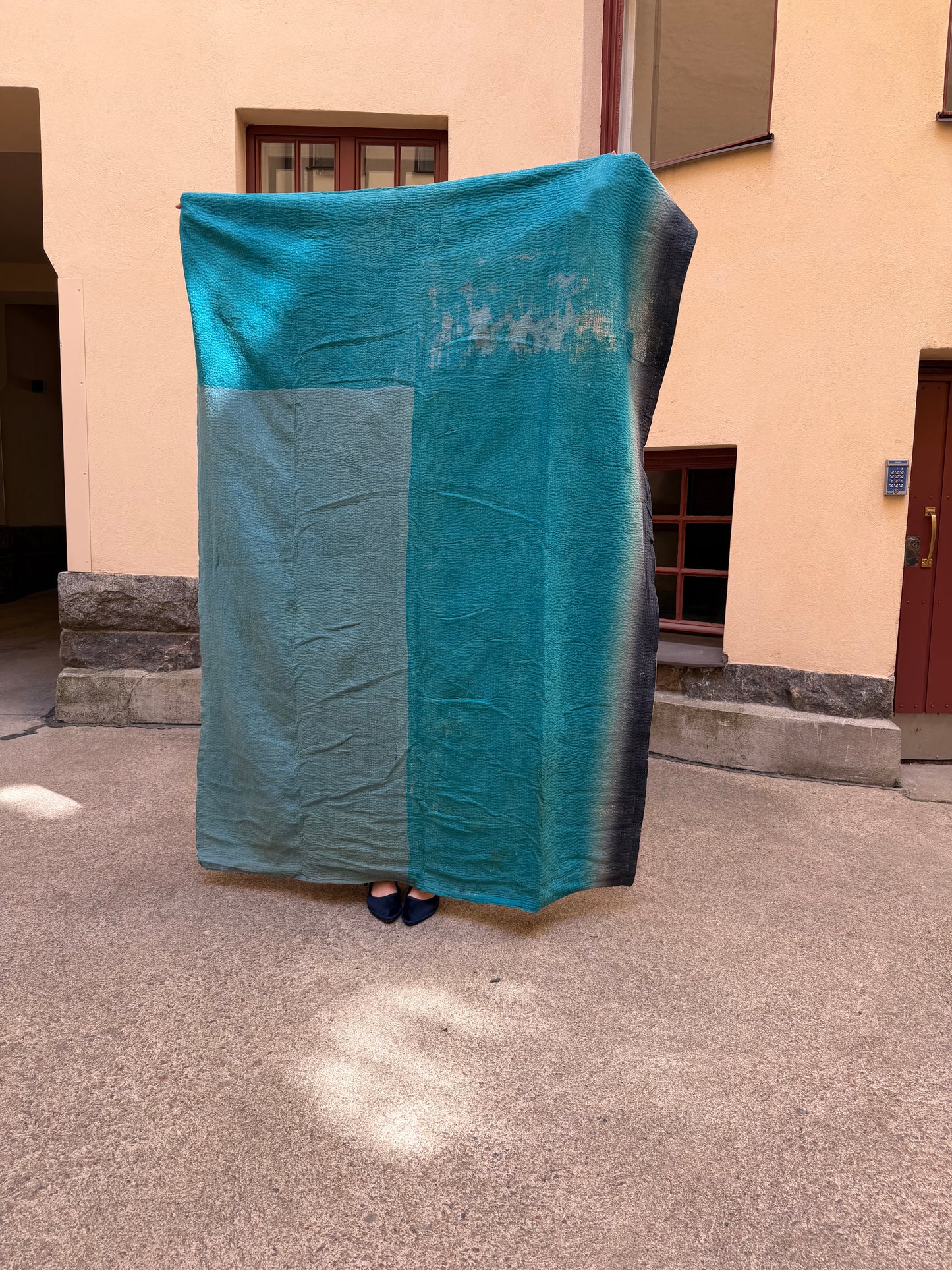 Kantha Quilt turquoise