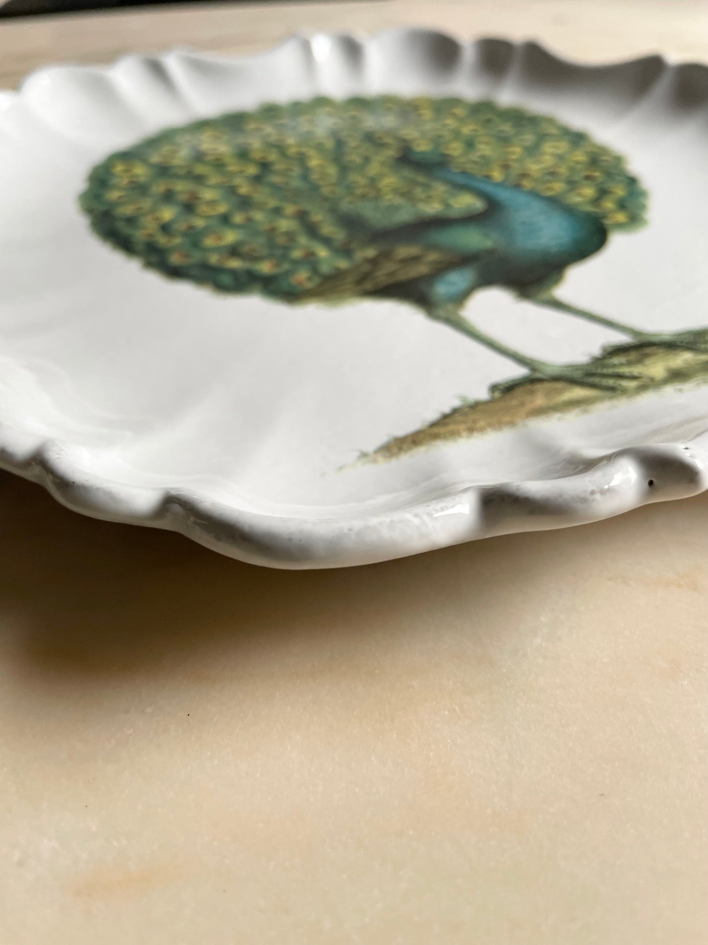 Peacock dinner plate