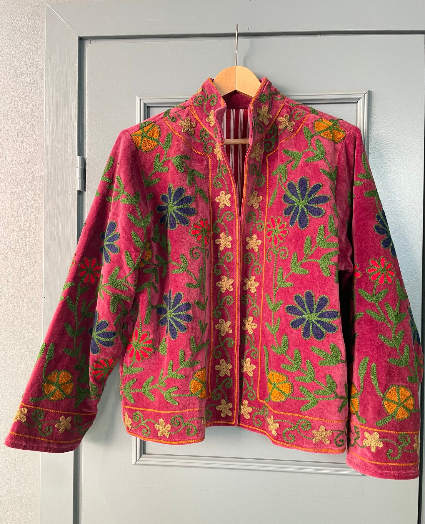 Paloma Velvet Jacket - Purple-green