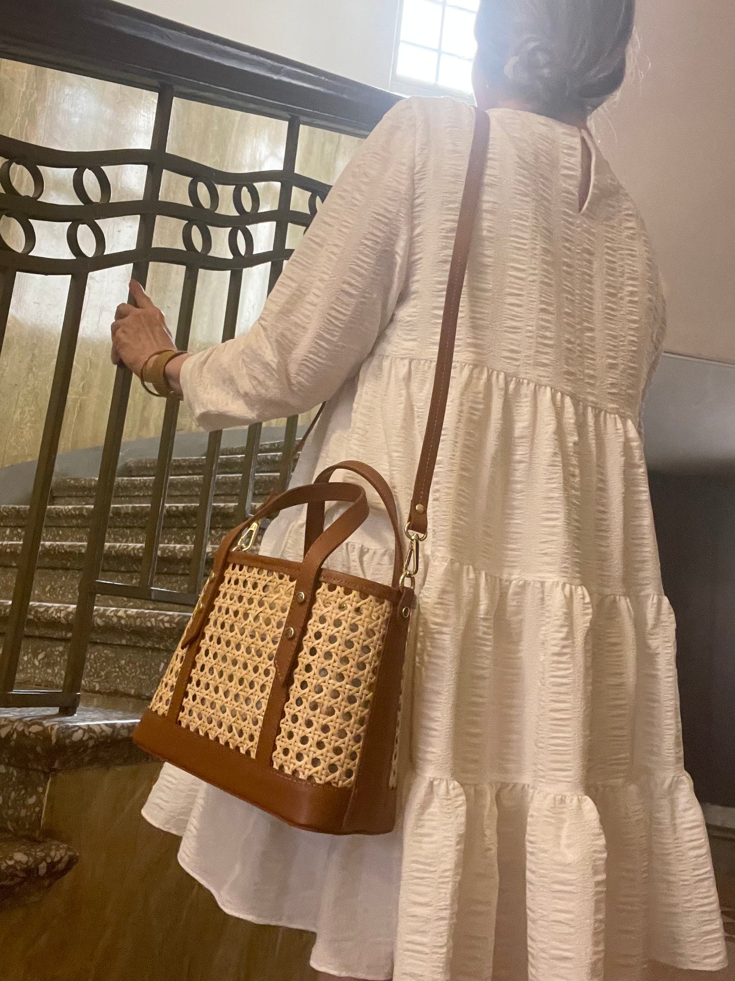 Sylvie rattan bag