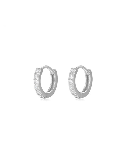 Ally zirkonia hoop silver