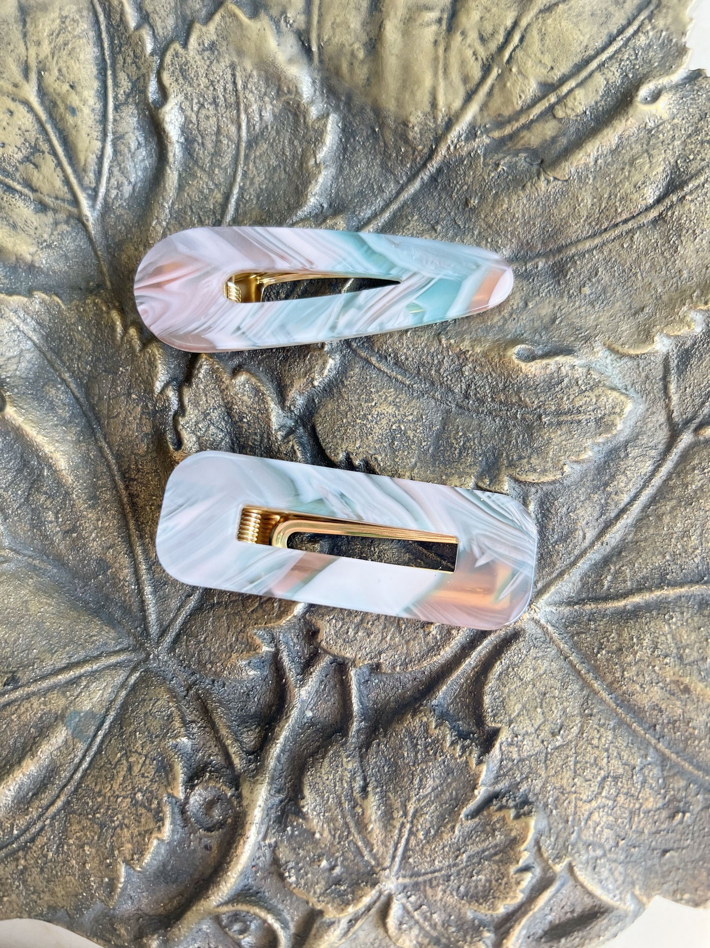 Anna hair clip marble