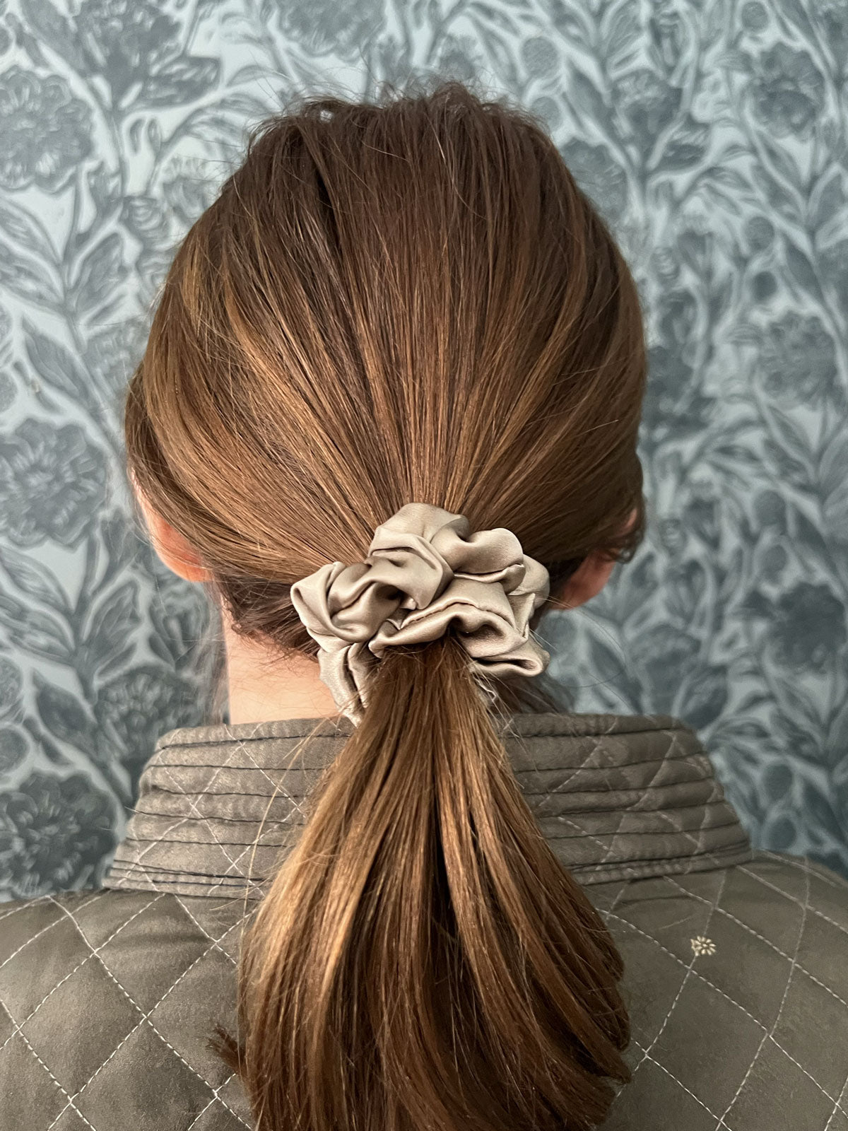 Aurelia Large Silk Scrunchie Sand