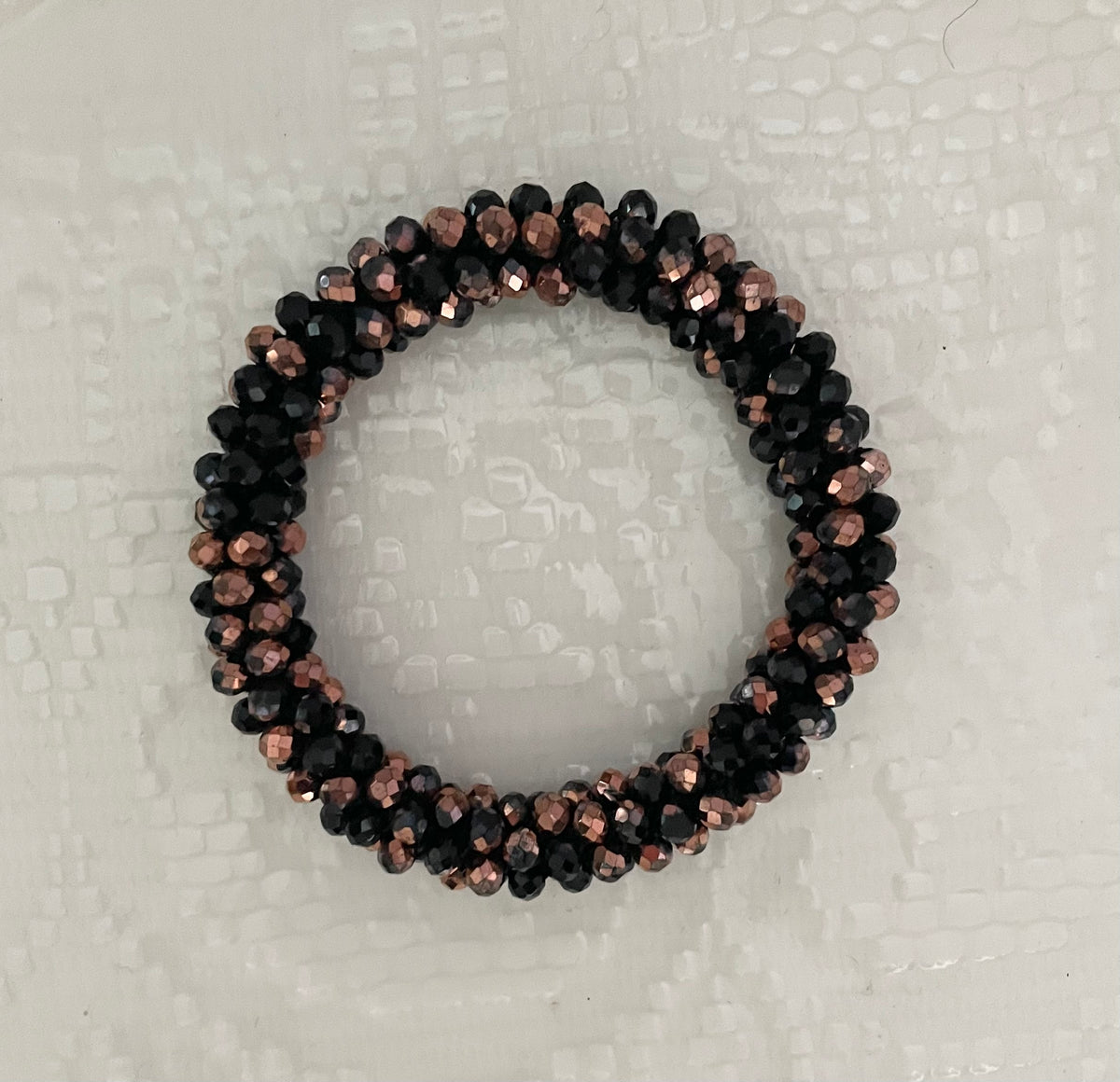 Daria hair & wrist band Black & Copper