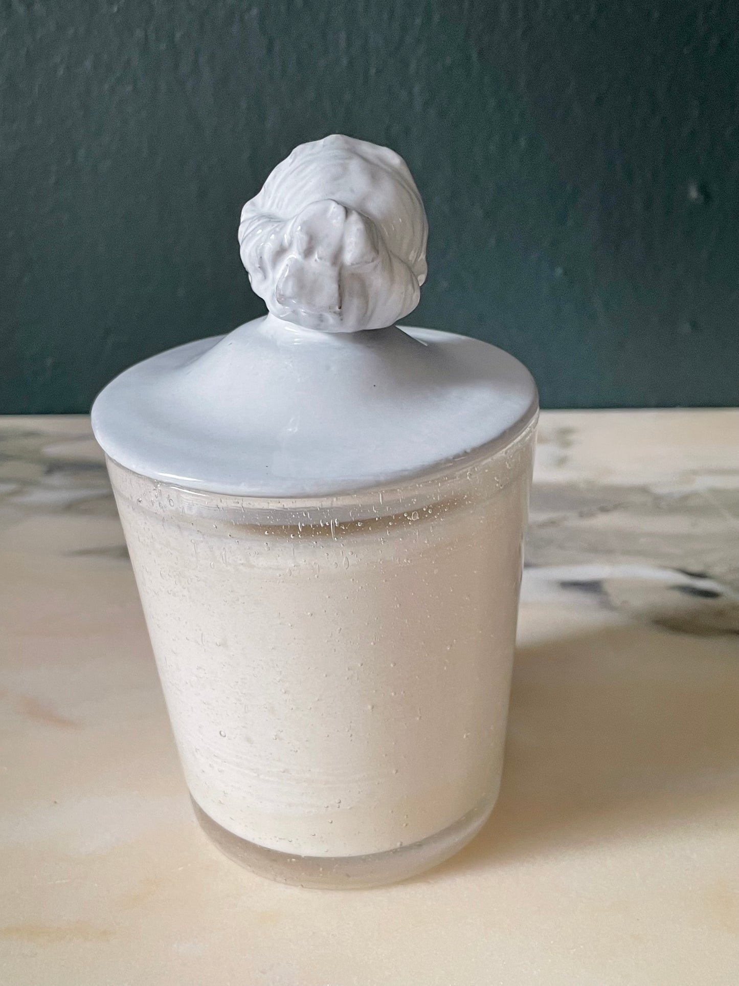 Marie Antoinette candle lid for glass candle