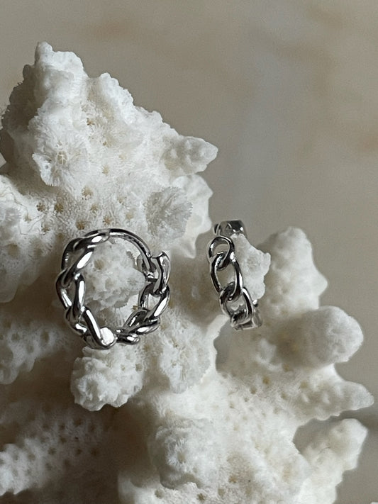 Aeris Chain Hoop Silver