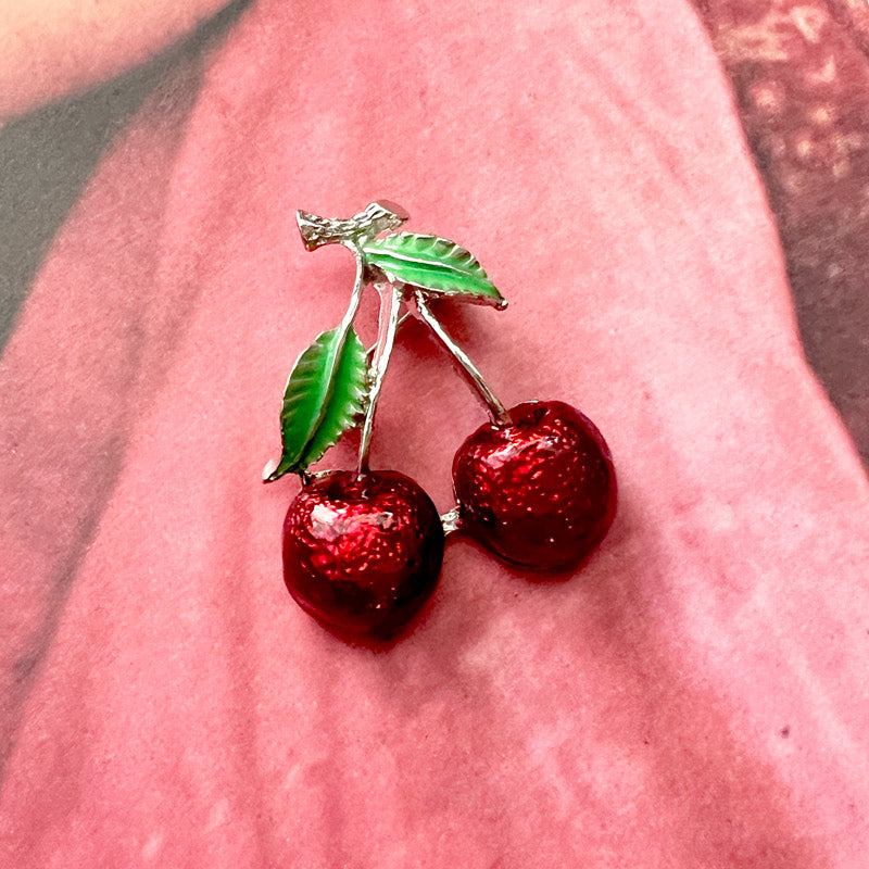 Cherry brooch