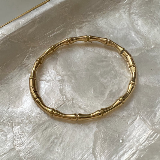 Bamboo bangle gold