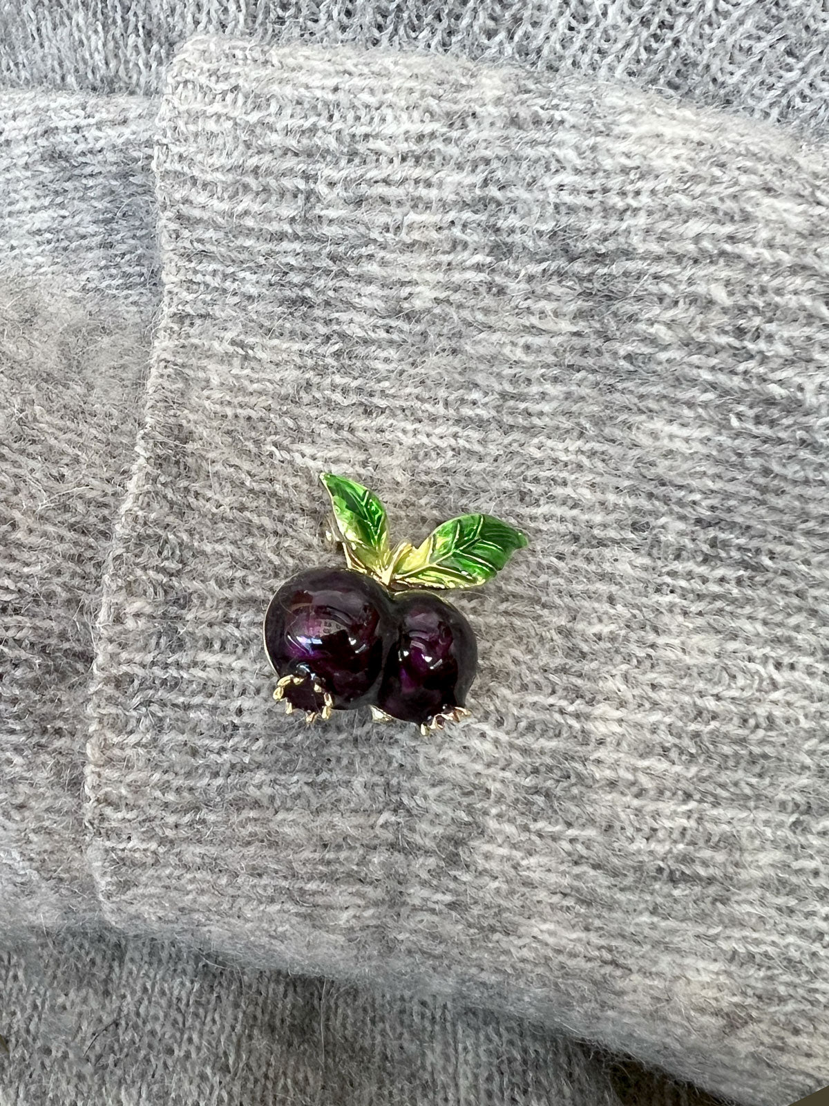 Blueberry brooch