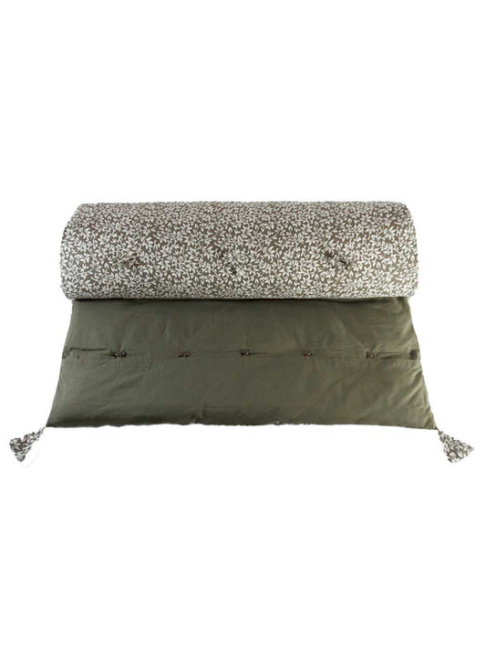 Cotton Quilt, green flowers