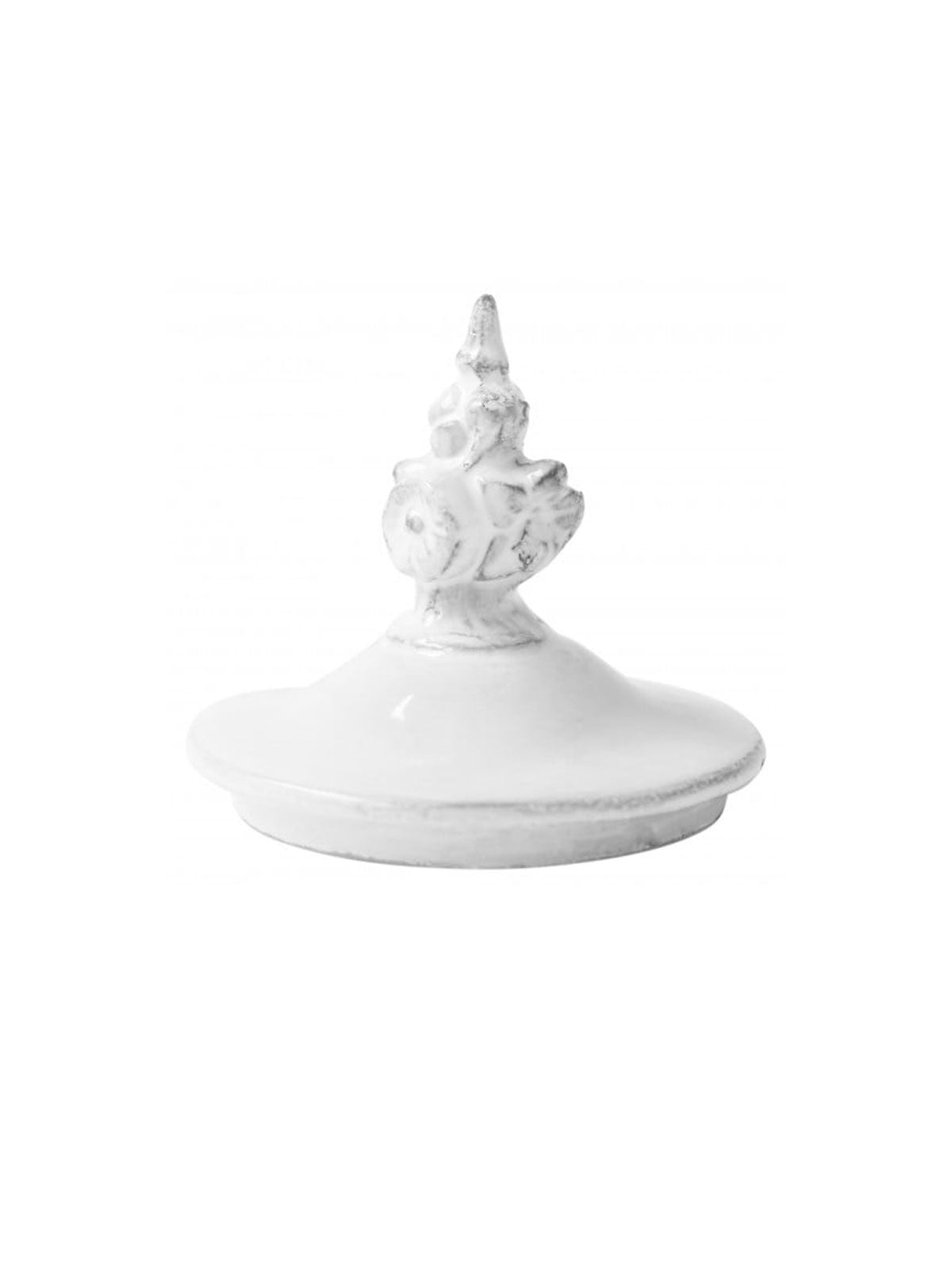 Ceramic lid for glass candle