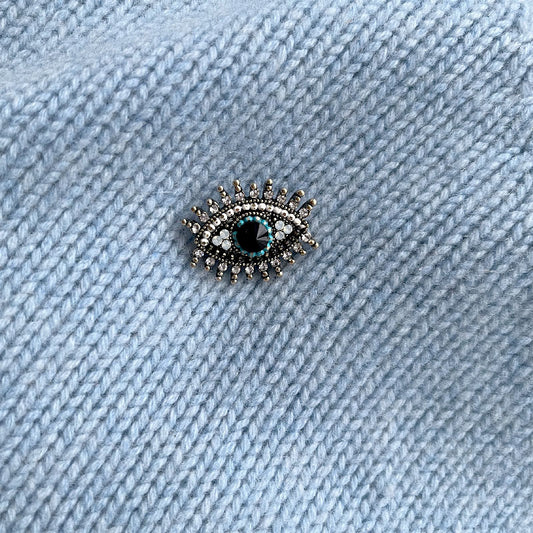 Evil eye brooch small