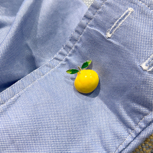 Lemon pin brooch