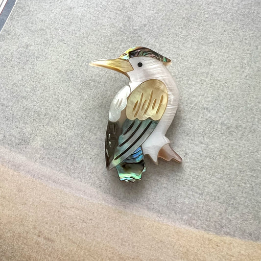 Kingfisher brooch