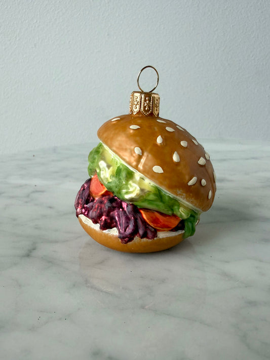 Burger Glass Ornament