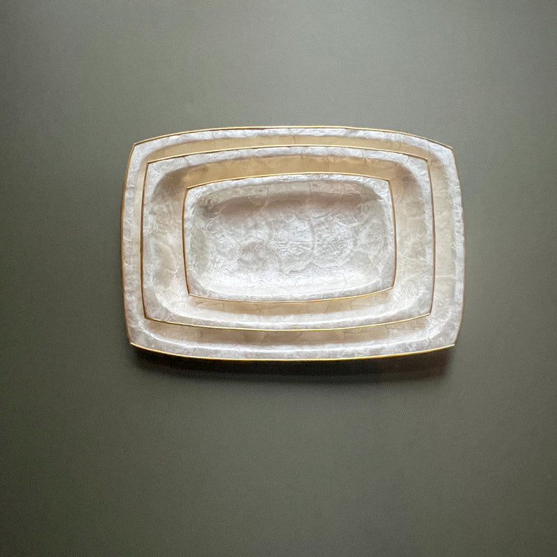 Reactangular Capiz Tray