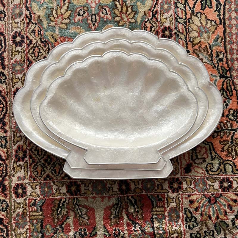 Scallop Capiz Tray