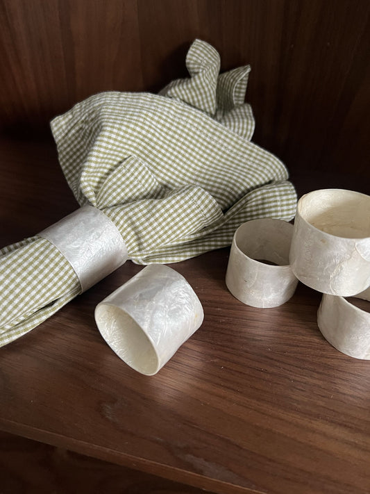 Capiz napkin ring