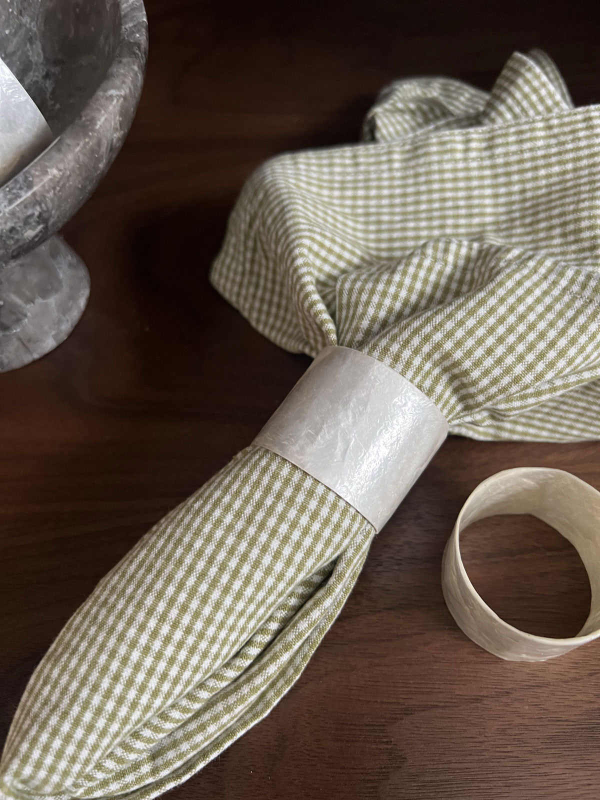 Capiz napkin ring