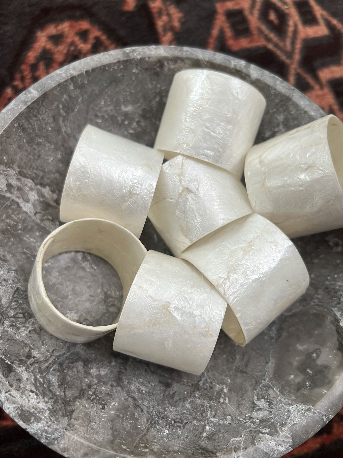 Capiz napkin ring