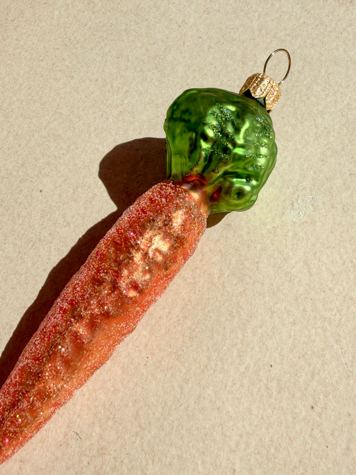 Carrot Glass Ornament – Large