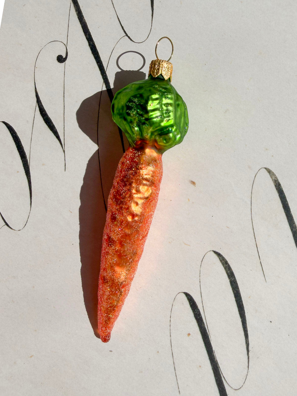 Carrot Glass Ornament – Large