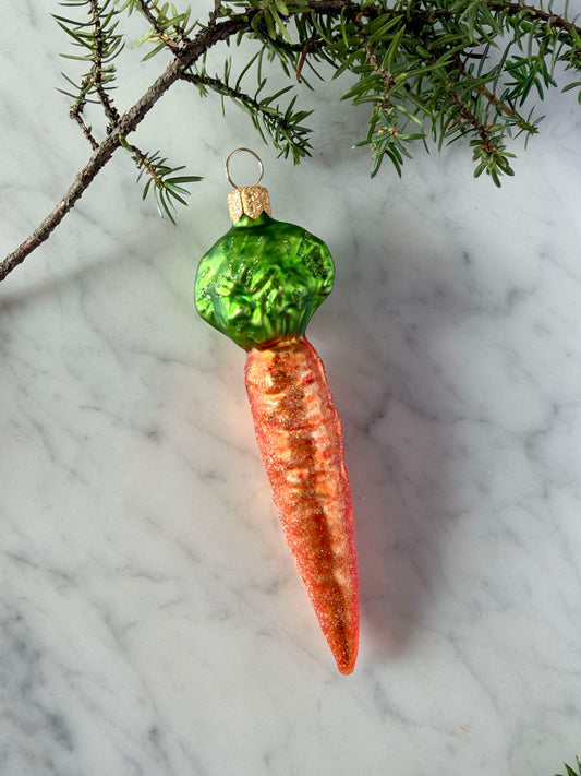 Carrot Glass Ornament – Large