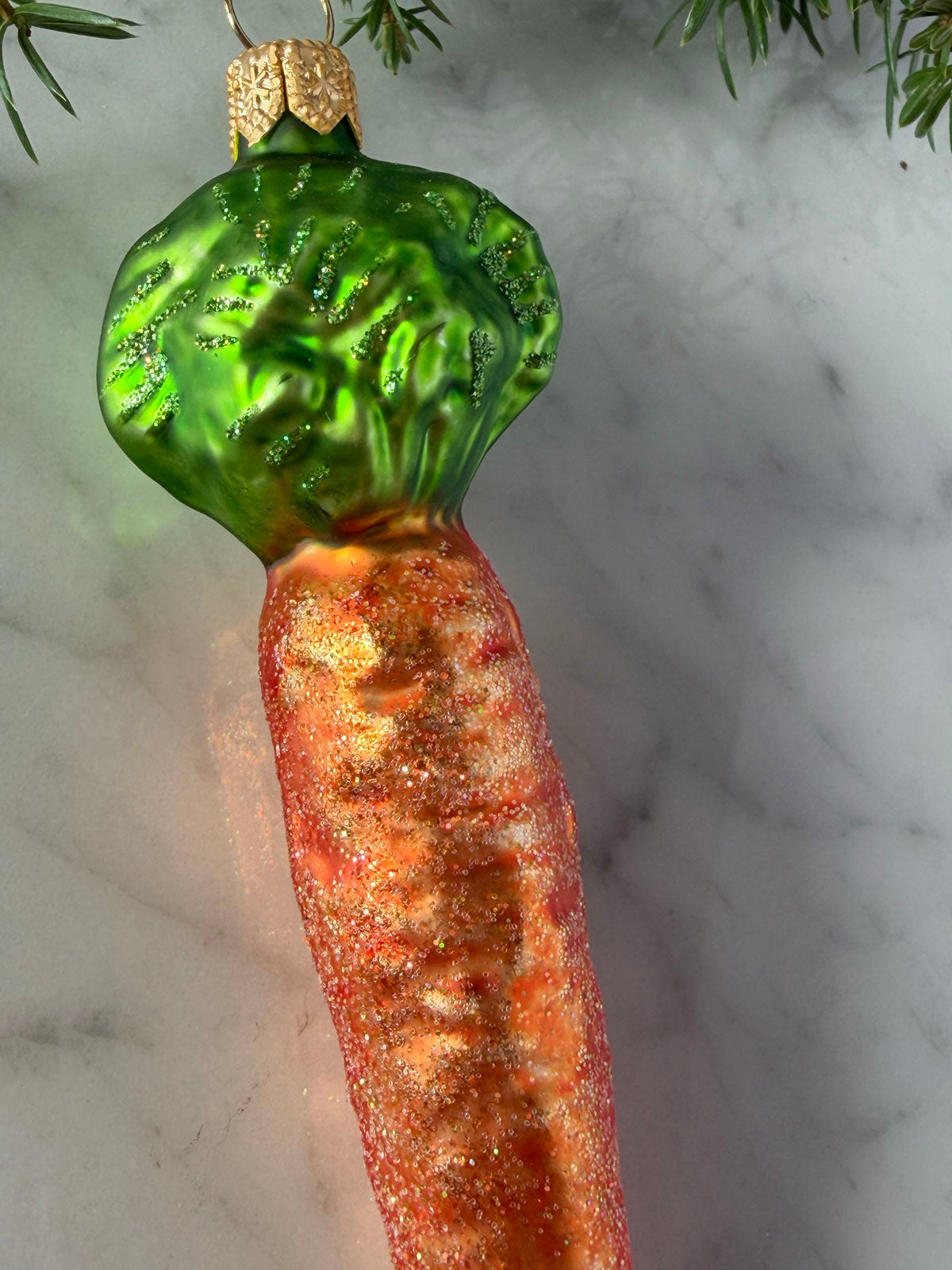 Carrot Glass Ornament – Large