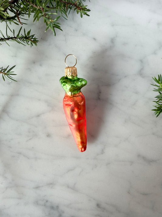 Carrot Glass Ornament