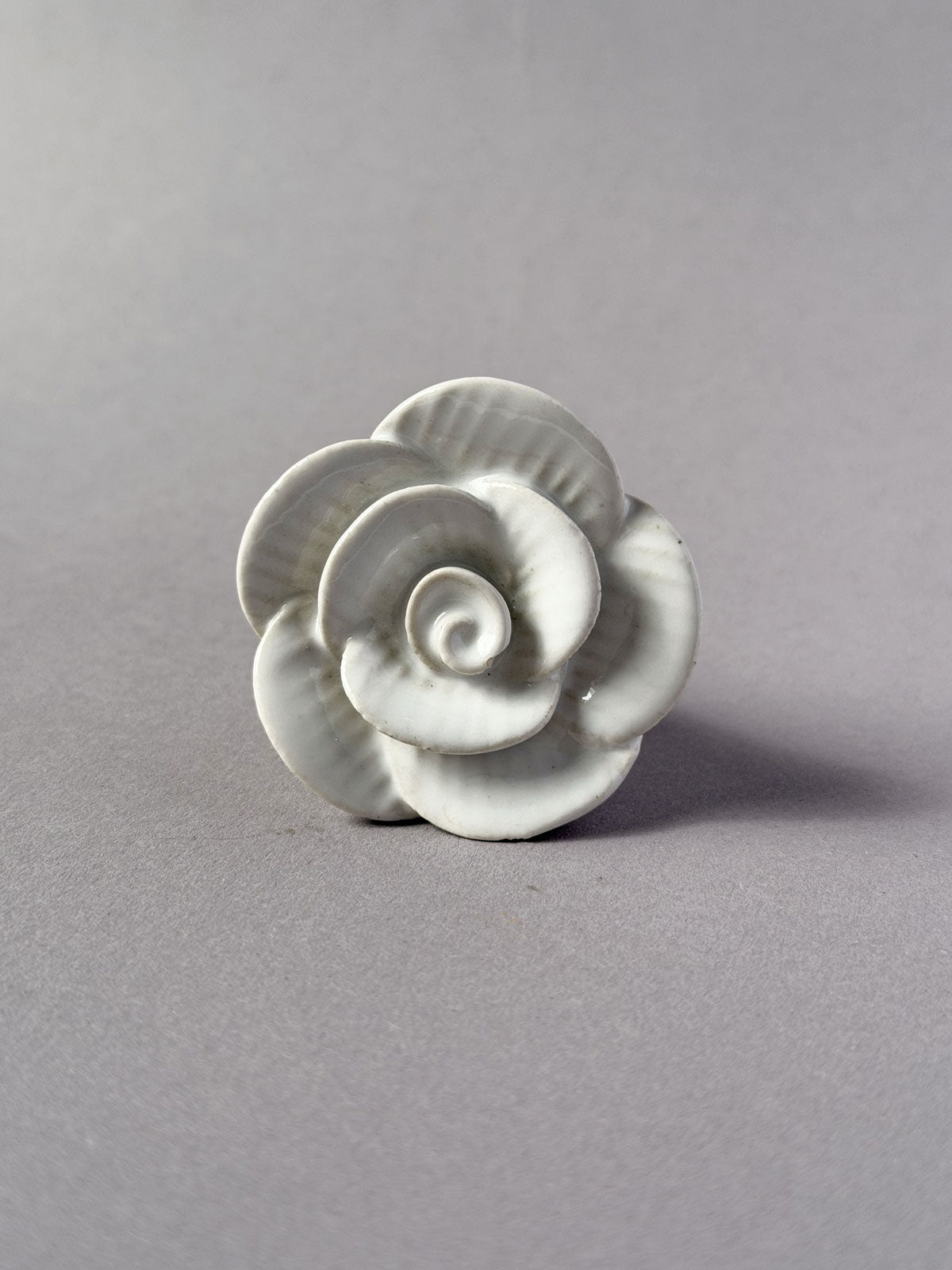 Ceramic Knob Rose White