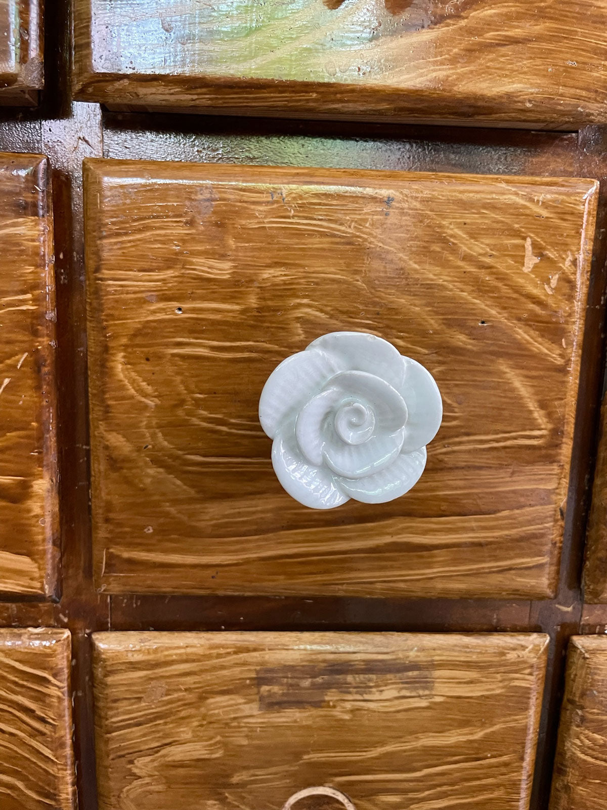 Ceramic Knob Rose White