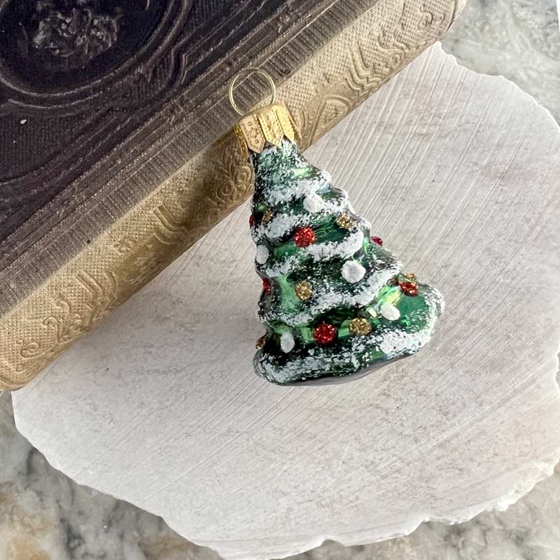 Glass Christmas tree ornament