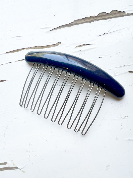 Classic hair comb Navy Blue