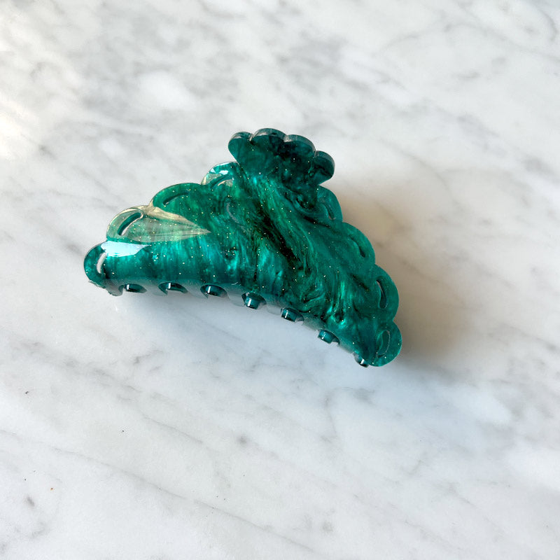 Coco hair claw sky malachite