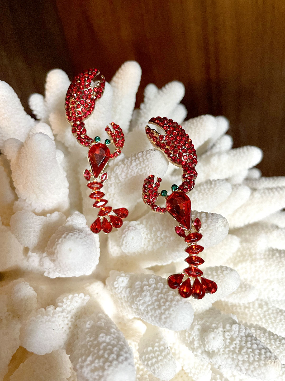 Crayfish earring red