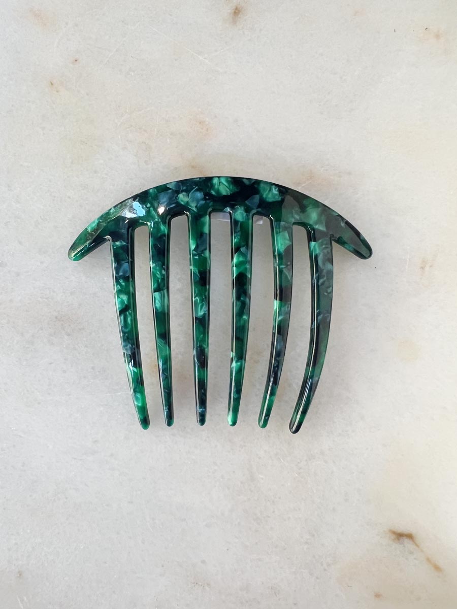 Crown hair comb green