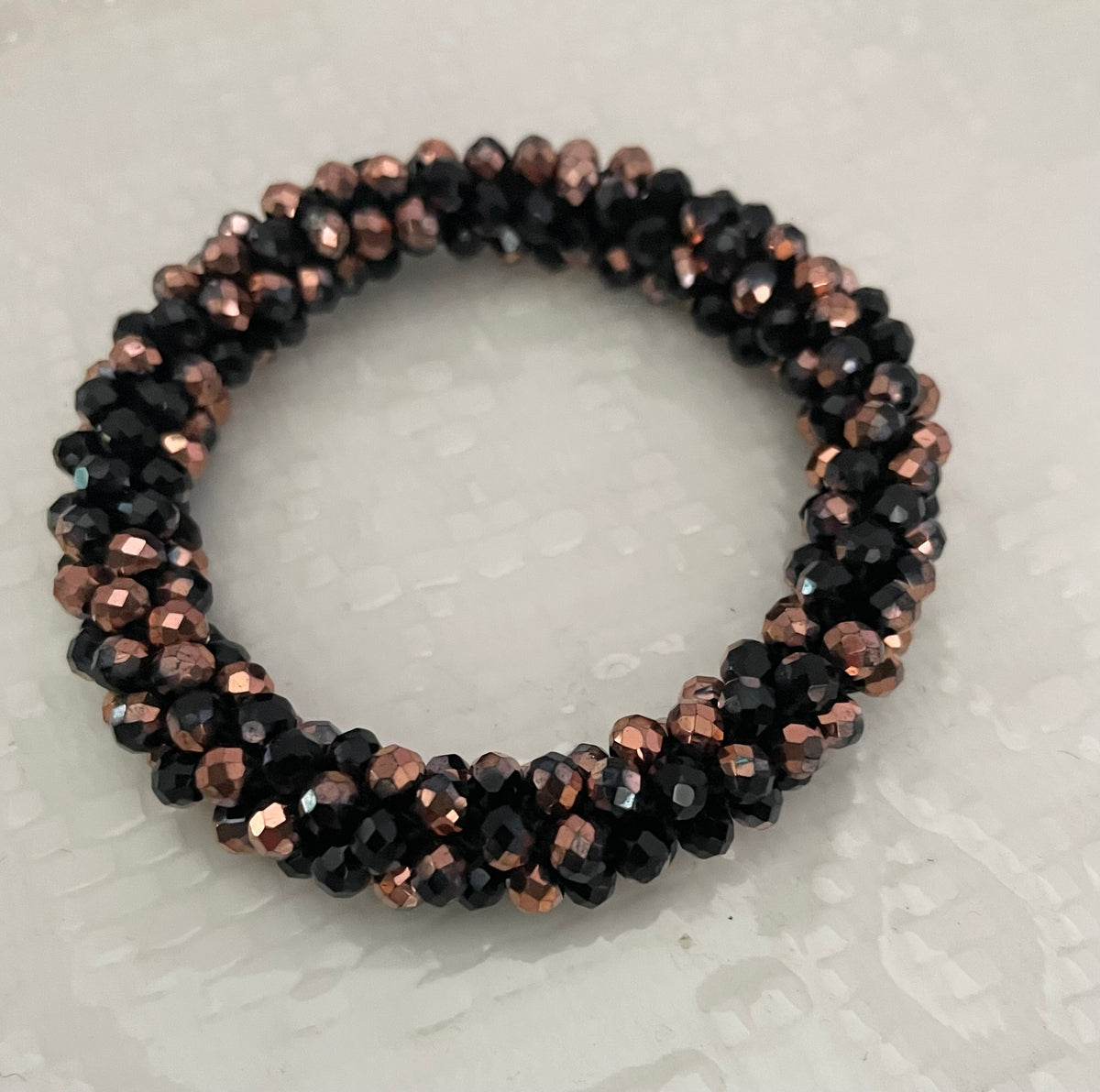 Daria hair & wrist band Black & Copper