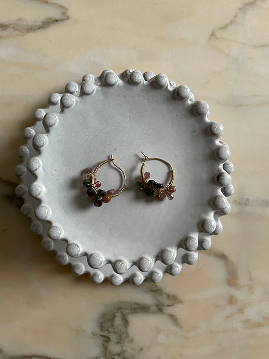 Gemstone Bouquet Earring Tourmaline