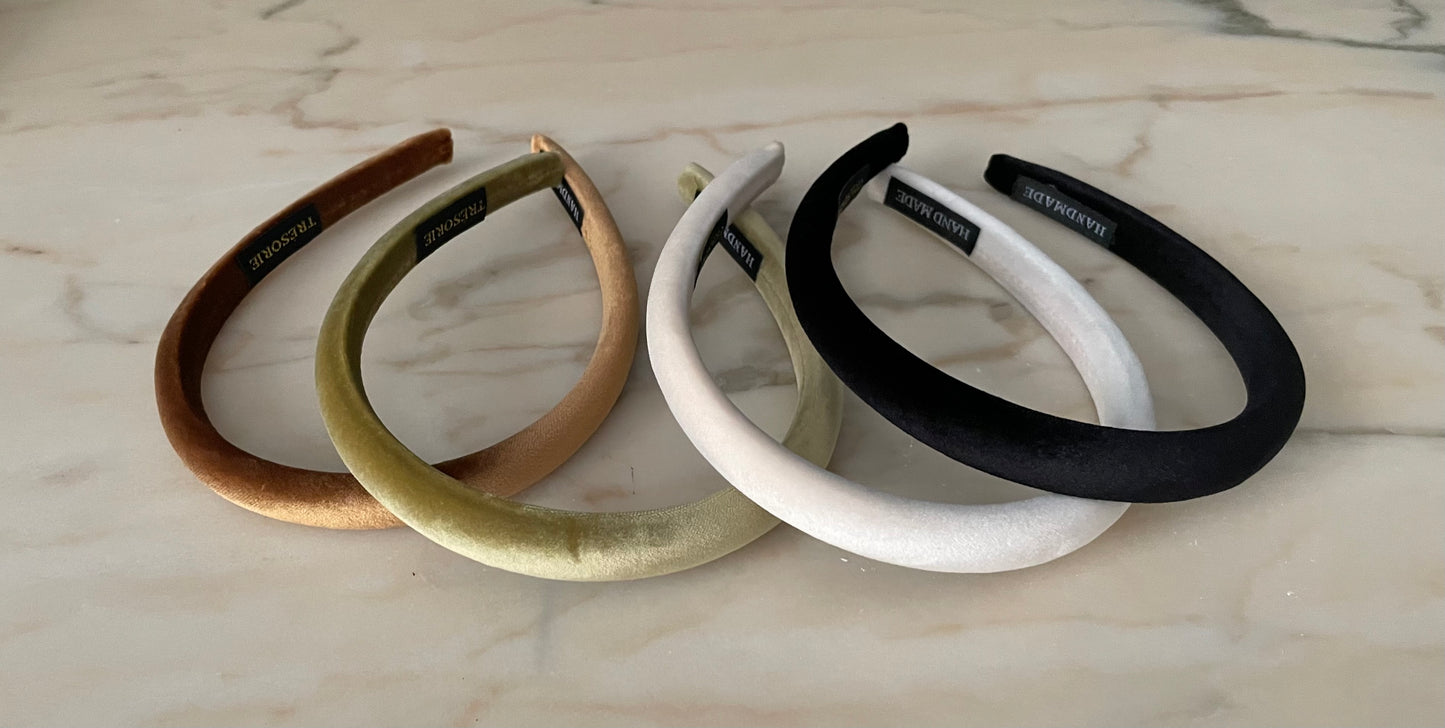 Velvet headband brown