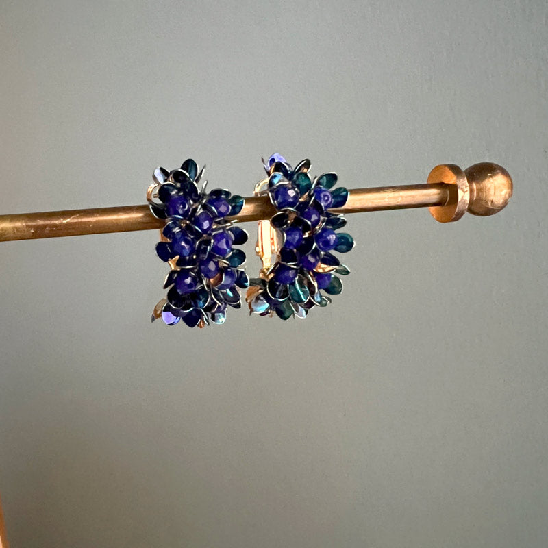 Dahlia earring blue