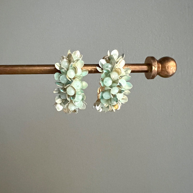 Dahlia earring aqua