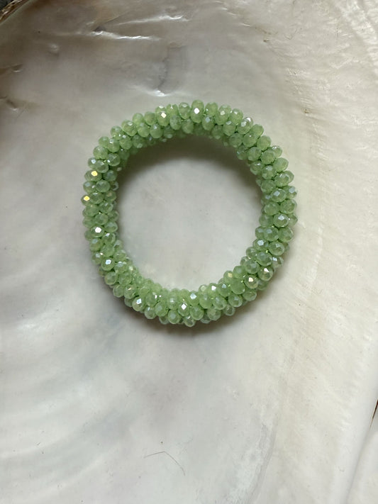 Daria Hair & Wrist Band Sage Green