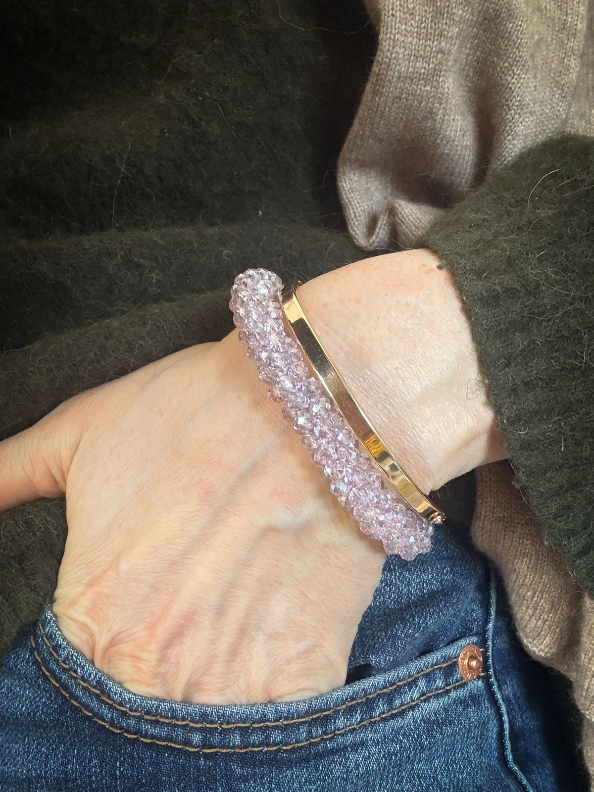 Daria hair & wrist band Amethyst