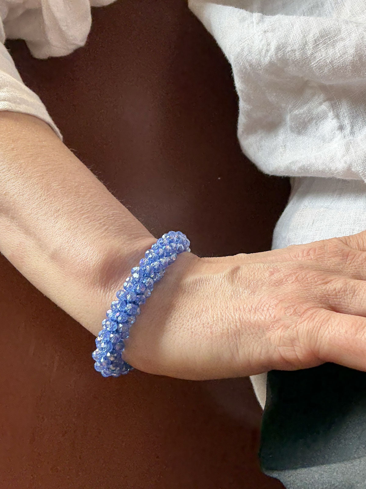 Daria Hair & Wrist Bandt Iris Blue