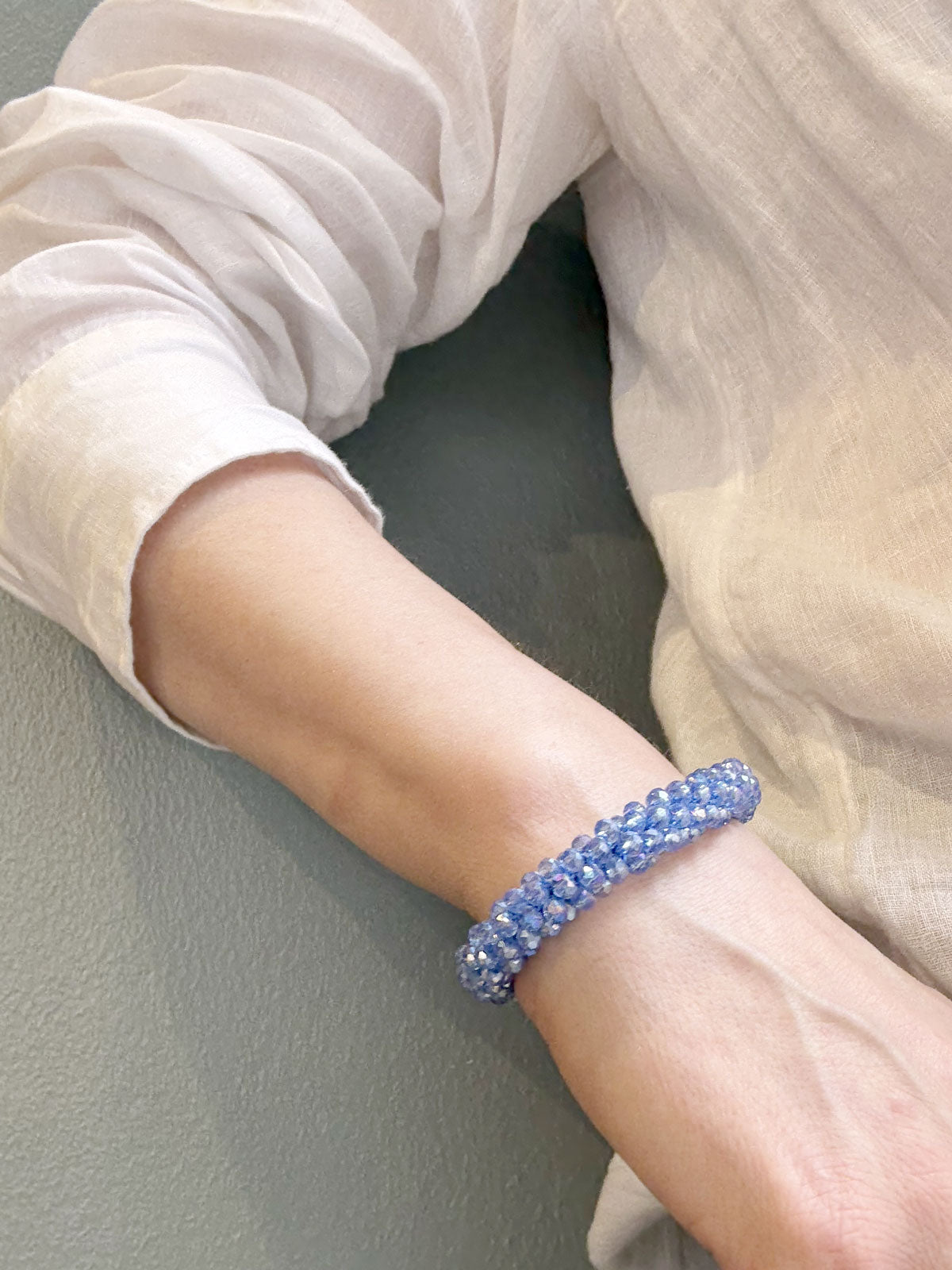 Daria Hair & Wrist Bandt Iris Blue