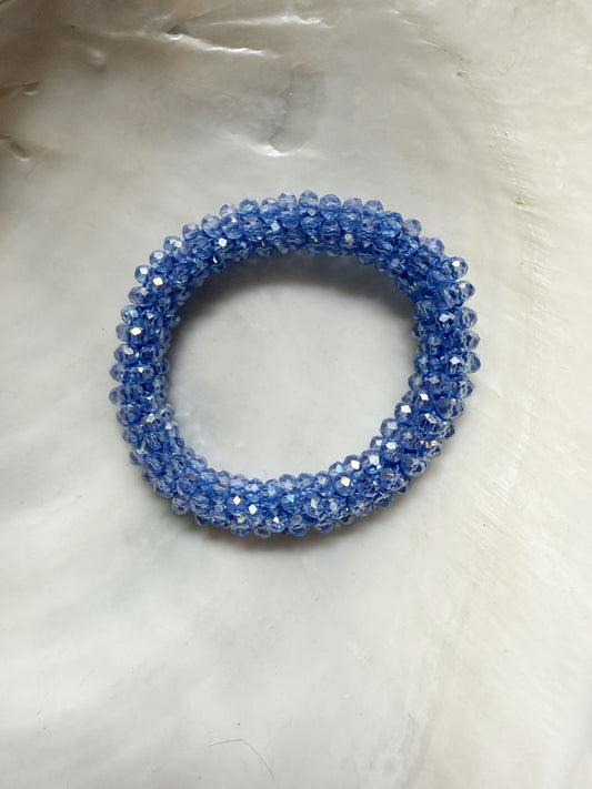 Daria Hair & Wrist Bandt Iris Blue