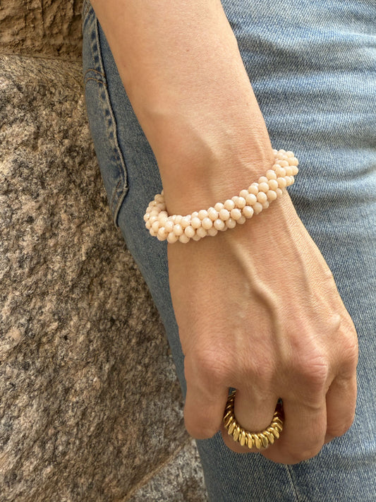 Daria hair & wrist band Blush