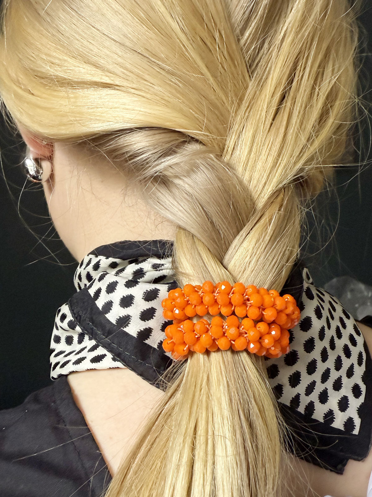 Daria Hair & Wrist Band Orange