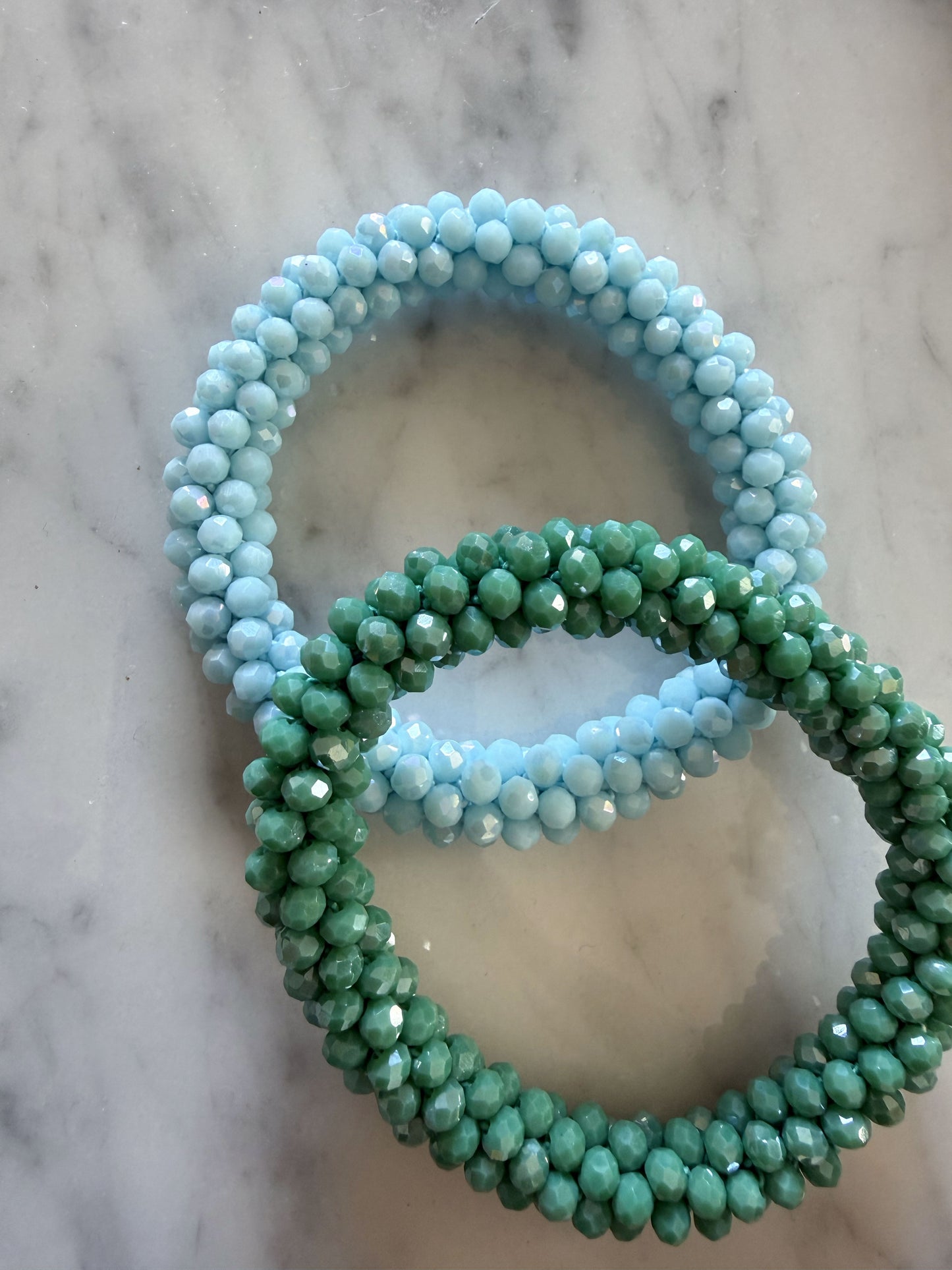 Daria hair & wrist band Teal Green